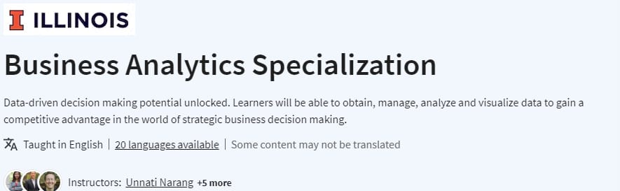 Pictures · Business Analytics Specialization 2024-1