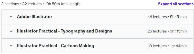 Course topics · Udemy — Adobe Illustrator Comprehensive Guide: Basics to Advanced 2024-6