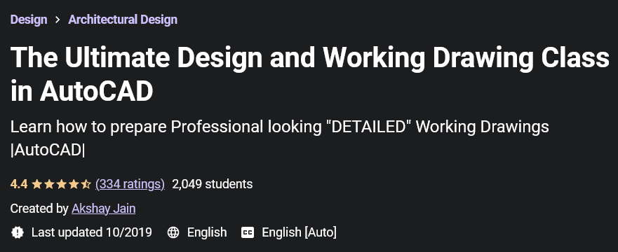 Pictures · Udemy — The Ultimate Design and Working Drawing Class in AutoCAD 2019-10