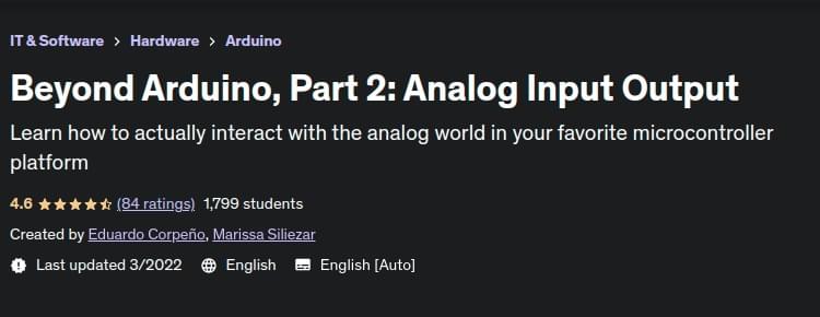 Pictures · Udemy — Beyond Arduino, Part 2: Analog Input Output 2019-10