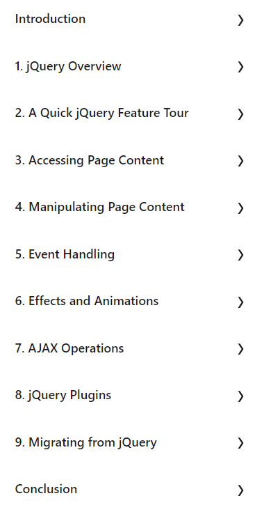 Course topics · LinkedIn — jQuery Essential Training 2024-10