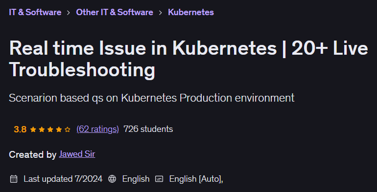 이미지 · 실시간 문제에 대해서는 Kubernetes | 20+ 문제 해결 2024-7