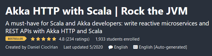 Pictures · Udemy — Akka HTTP with Scala | Rock the JVM 2020-5
