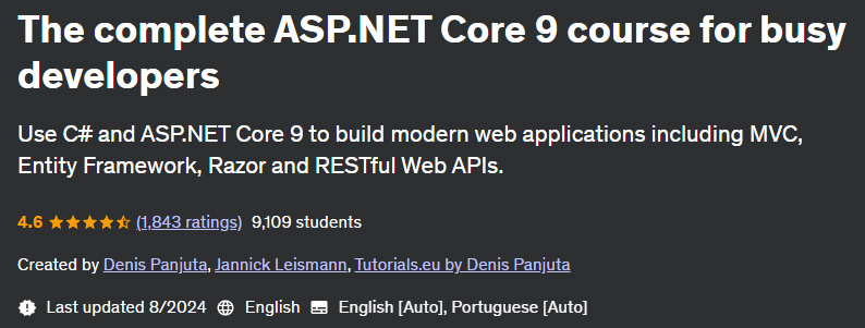 Pictures · The complete ASP.NET Core 9 course for busy developers 2024-8