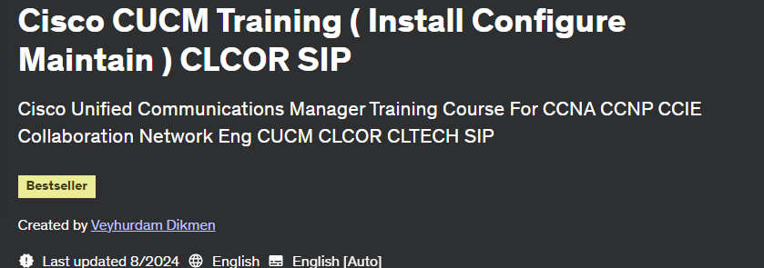 تصاویر · سیسکو CUCM ٹریننگ (Install Configure Maintain) CLCOR SIP 2024-2