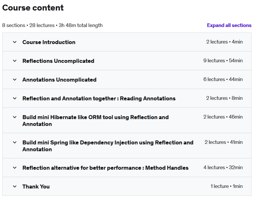 Course topics · Reflections and Annotation in Java Uncomplicated 2021-4