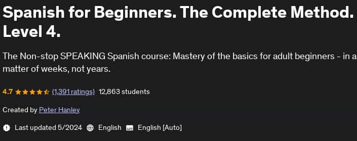 Pictures · Udemy — Spanish for Beginners. The Complete Method. Level 4. 2024-5