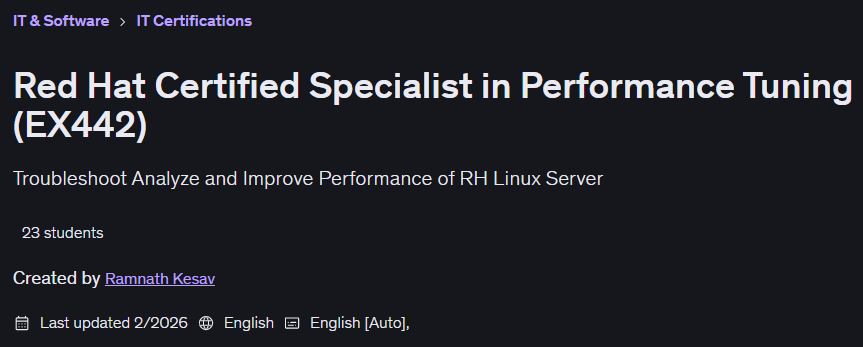 Imágenes · Red Hat Certified Specialist en Tuning de Desarrollo (EX442) 2026-2