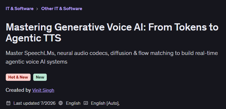 Pictures · Mastering Generative Voice AI: From Tokens to Agentic TTS 2026-7
