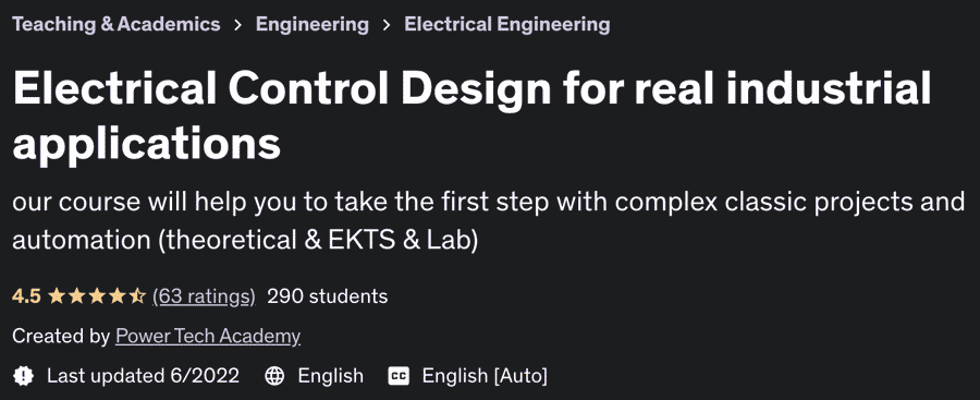 Pictures · Udemy — Electrical Control Design for real industrial applications 2022-1