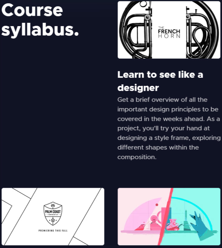 Course topics · School of Motion — Design Kickstart 2021-4