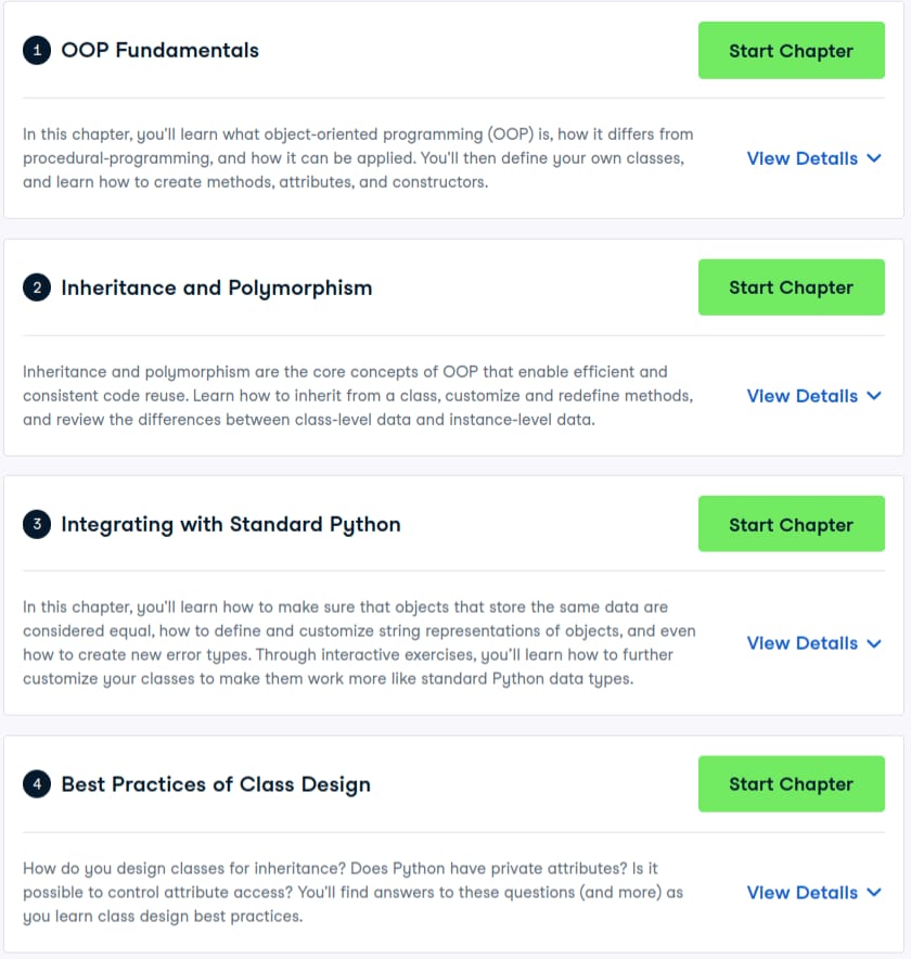Course topics · Object-Oriented Programming in Python 2024-11