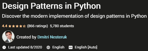 Pictures · Udemy — Design Patterns in Python 2020-2
