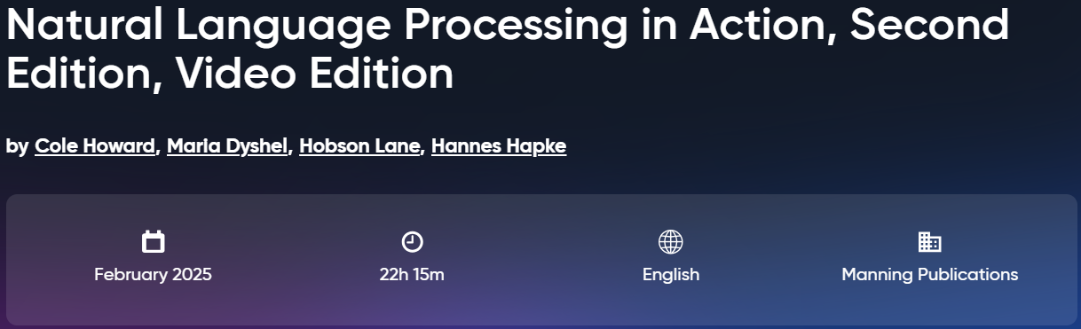 Pictures · Oreilly — Natural Language Processing in Action, Second Edition, Video Edition 2025-2