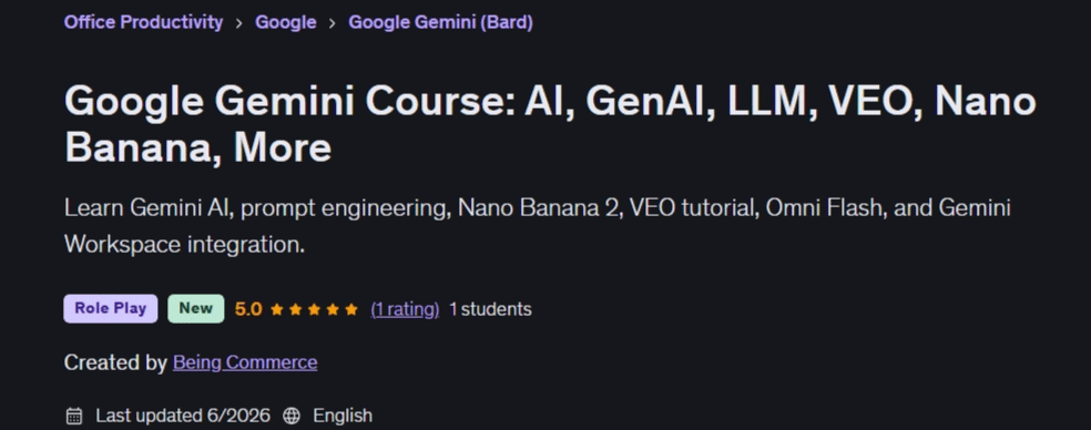 이미지 · 구글 쌍둥이 코스: AI, GenAI, LLM, VEO, 나노 바나나, 더 2026-6