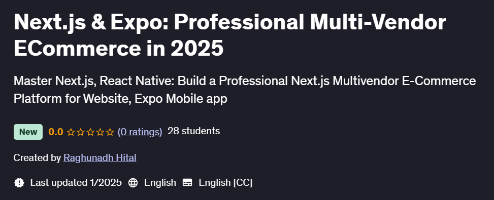 Pictures · Udemy — Next.js & Expo: Professional Multi-Vendor ECommerce in 2025 2025-1