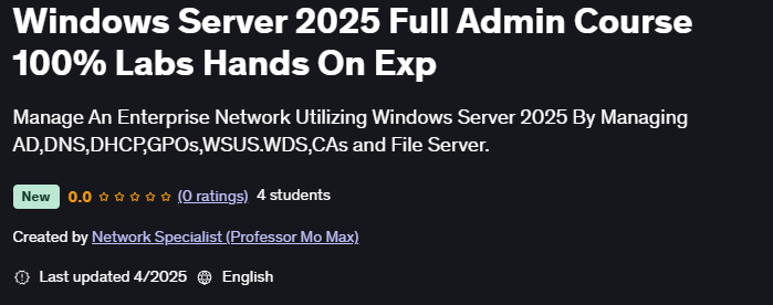 画像 · Windows サーバー 2025 完全管理コース 100% ハンドハンド Exp 2025-4