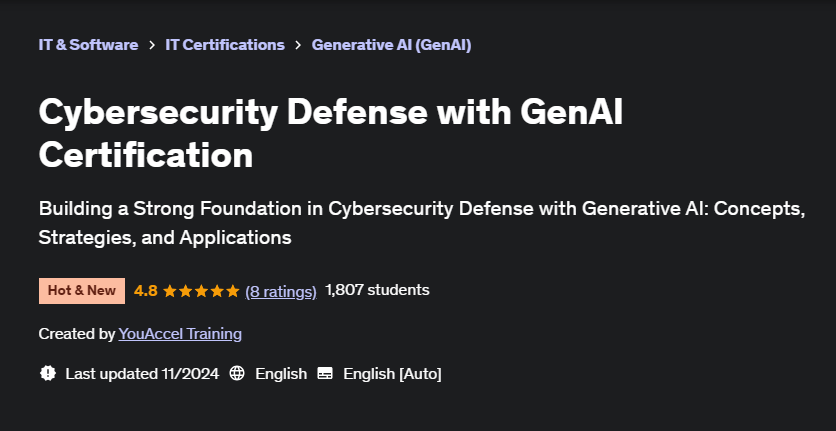Pictures · Cybersecurity Defense with GenAI Certification 2024-11