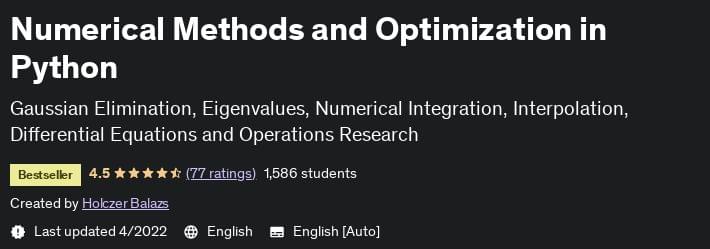 Pictures · Udemy — Numerical Methods and Optimization in Python 2022-4