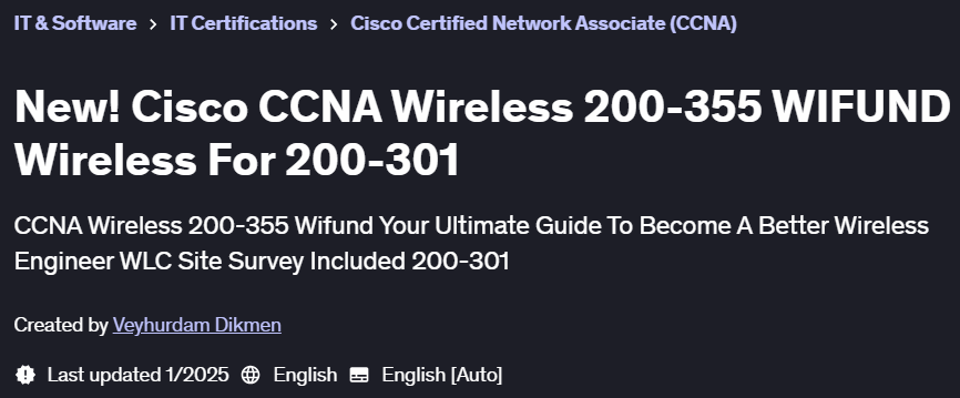 Pictures · Udemy — New! Cisco CCNA Wireless 200-355 WIFUND Wireless For 200-301 2024-2