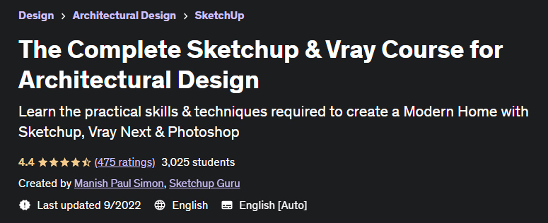 Pictures · Udemy — The Complete Sketchup & Vray Course for Architectural Design 2022-9