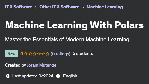 Pictures · Udemy — Machine Learning With Polars 2024-8