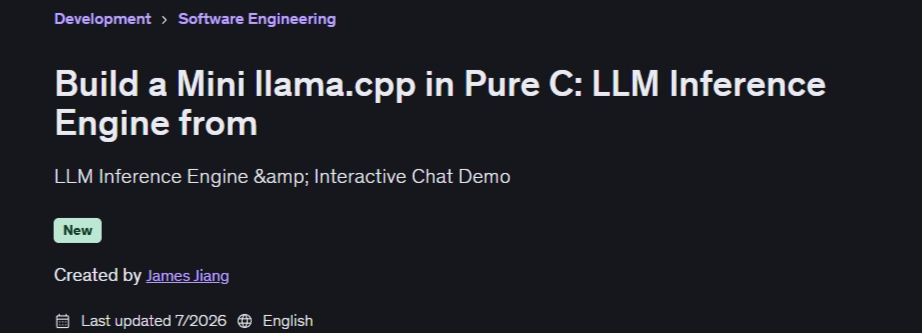 تصاویر · Pure C: LLM Inference Engine میں ایک مینی llama.cpp بنائیں 2026-7