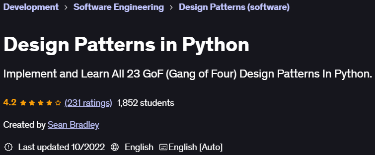 Pictures · Udemy — Design Patterns in Python 2022-9