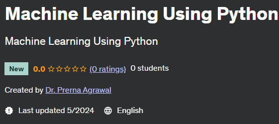 Pictures · Machine Learning Using Python 2024-5