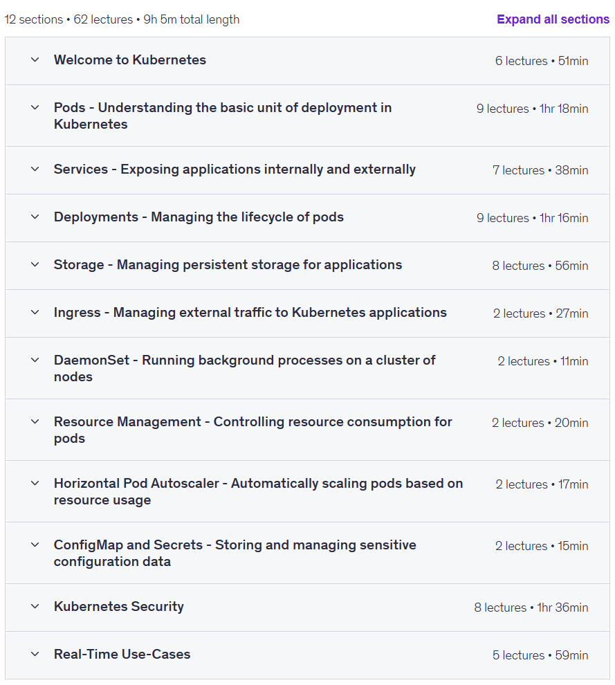 Course topics · Kubernetes Essentials: Core & Security Concepts + Practicals 2024-12
