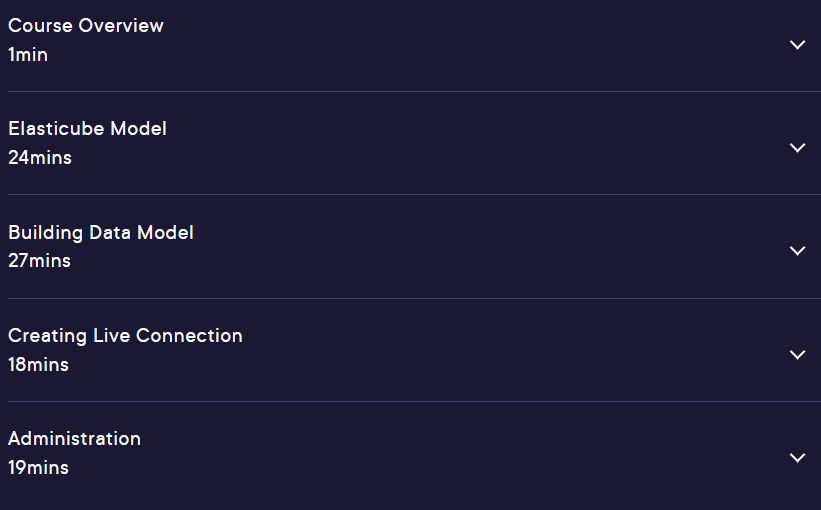 Course topics · Pluralsight — Understanding and Implementing Data Models with Sisense 2024-9