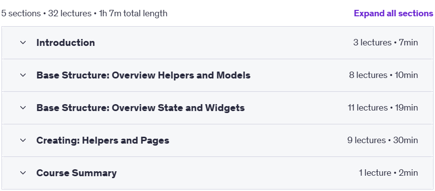 Course topics · Flutter Responsive Design Split-Screen: Mobile, Desktop, Web 2023-12