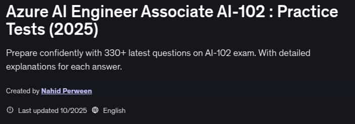 Imágenes · El Azure AI Ingeniero asociado AI-102 Los resultados de las pruebas (2025) 2025-10