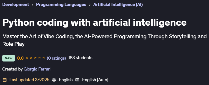 Pictures · Udemy — Python coding with artificial intelligence 2025-3