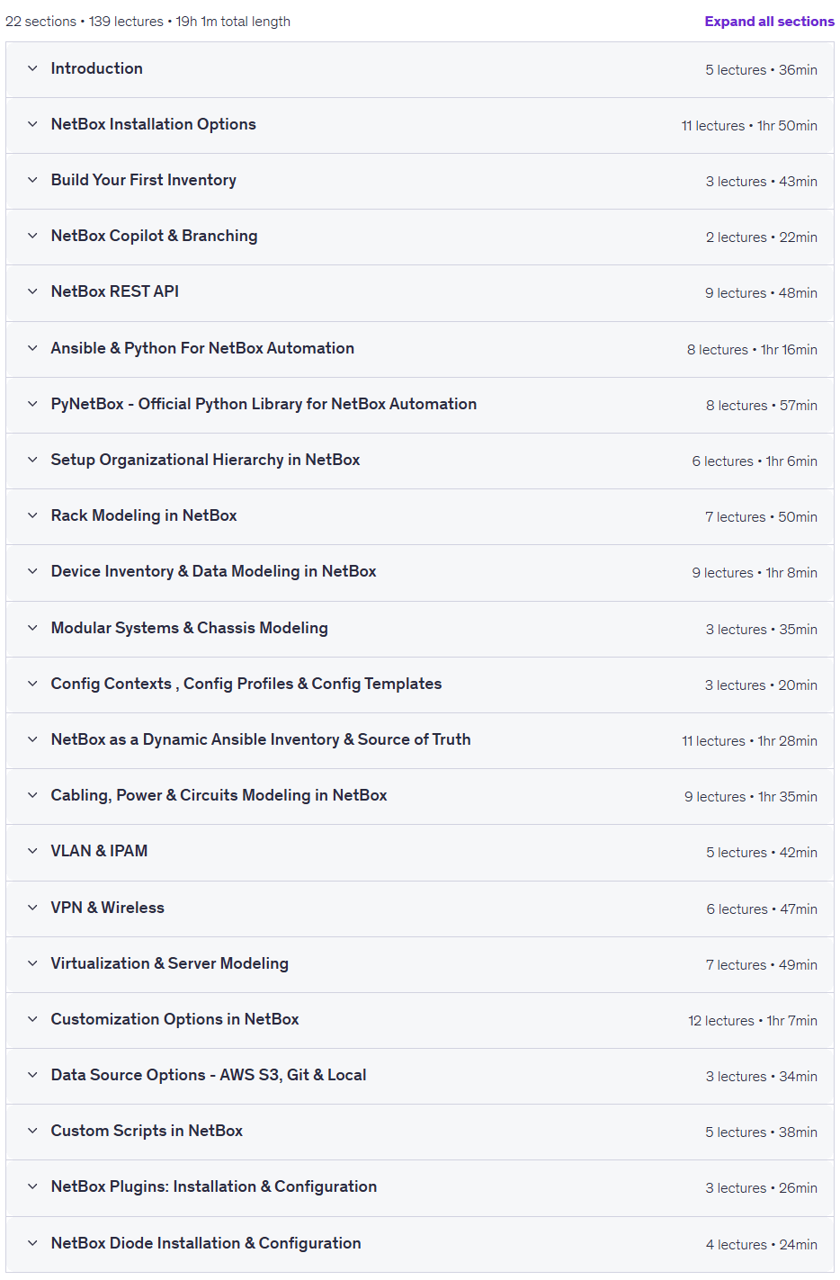 کورس کے موضوعات · NetBox آٹومیشن کے ساتھ Ansible & Python جامع کورس 2026-4