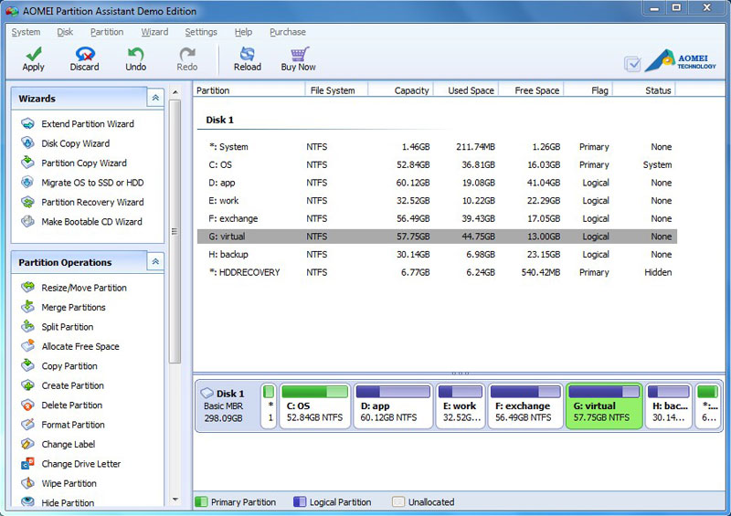 Bilder · AOMEI Partition Assistant Alle Veröffentlichungen 10.12.1 + WINPE