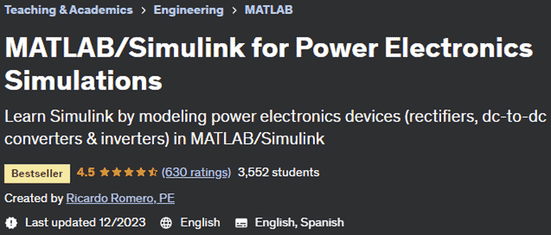 Pictures · Udemy — MATLAB/Simulink for Power Electronics Simulations 2020-7