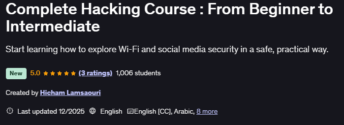 Pictures · Complete Hacking Course : From Beginner to Intermediate 2025-12