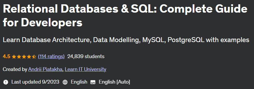 Pictures · Udemy — Relational Databases & SQL: Complete Guide for Developers 2023-9