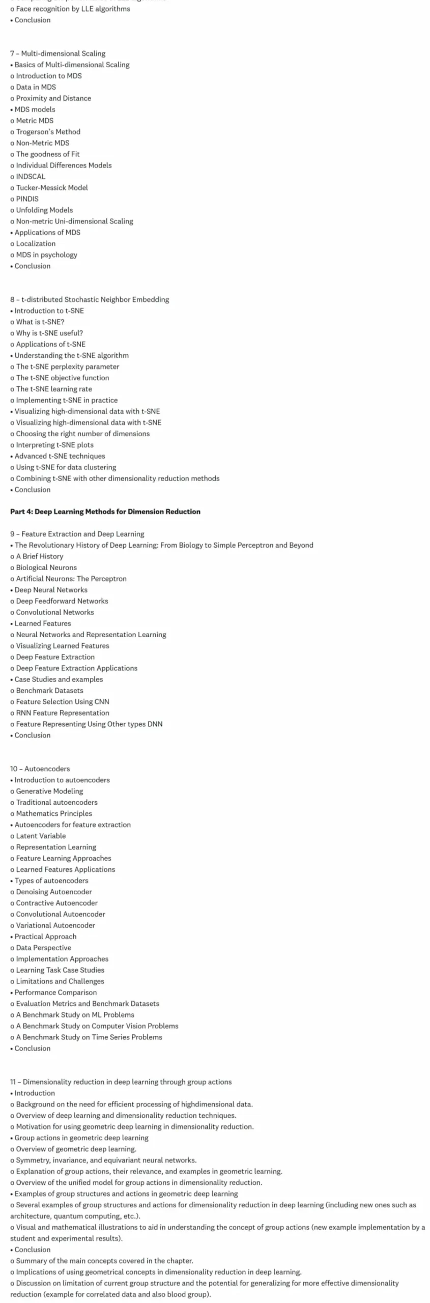 کورس کے موضوعات · Elsevier – Machine Learning میں Dimensionality Reduction 2025