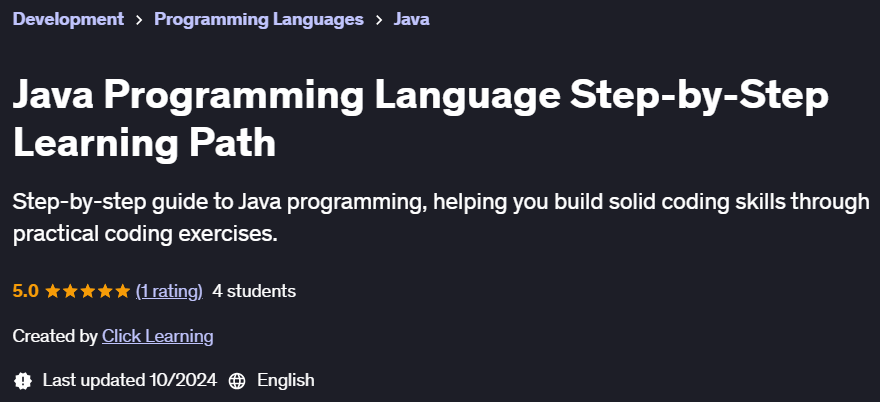Pictures · Udemy — Java Programming Language Step-by-Step Learning Path 2024-10