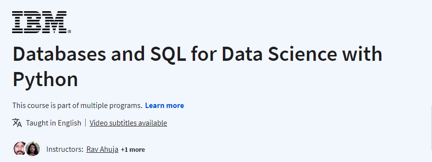 Pictures · Coursera — Databases and SQL for Data Science with Python 2024-5