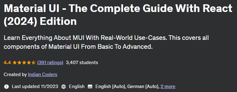 Pictures · Material UI – The Complete Guide With React (2024) Edition 2023-7