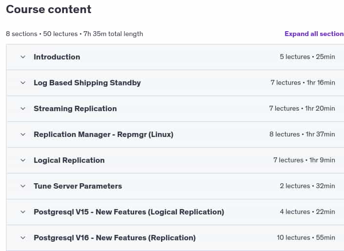 موضوعات الدورة · PostgreSQL إدارة قاعدة البيانات على Windows/Linux- الجزء 2 2024-8