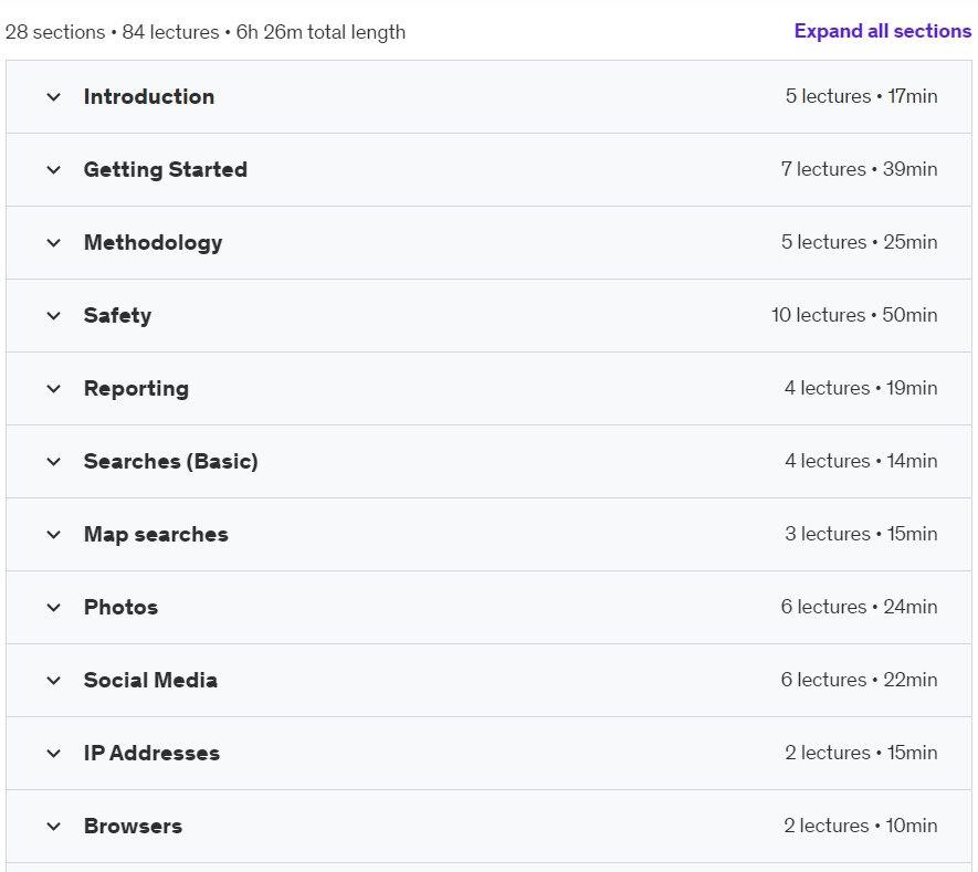 Course topics · OSINT for beginners 2024-2