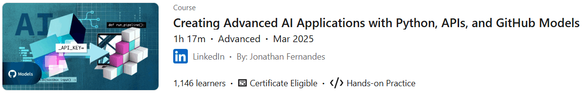 Imágenes · Creación avanzada AI Aplicaciones con Pythonlas APIs, y GitHub Modelos 2025-3