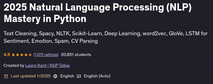 Pictures · Udemy — 2025 Natural Language Processing (NLP) Mastery in Python 2025-1