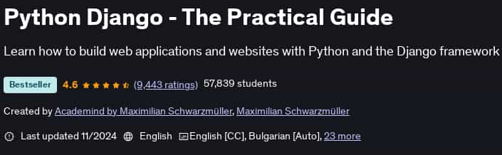 Pictures · Python Django – The Practical Guide 2024-11
