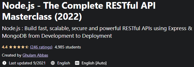 Pictures · Udemy — Node.js – The Complete RESTful API Masterclass (2022) 2021-9