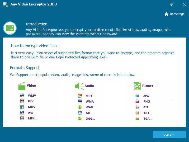 Pictures · Gilisoft Any Video Encryptor 2.7
